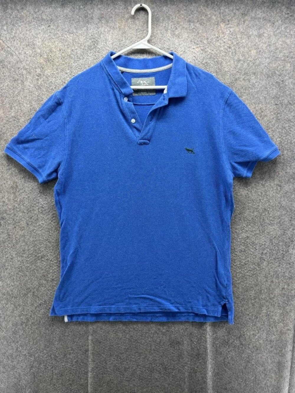 Gunn Polo Polo Shirt Men Large Blue Slim Sports Fit Casual Short Sleeve Logo